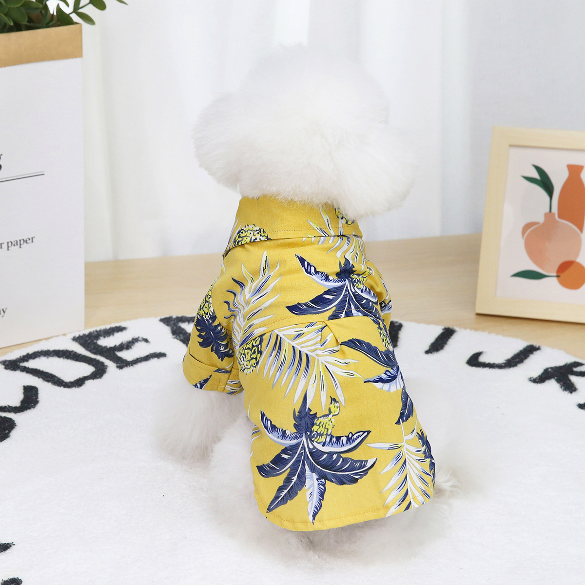 カコイイ ハワイ アンココナッツ シャツ 折り襟 カーディガン 小型犬 猫 ペット服